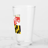Maryland Flag Glass Cup Glas (Links)