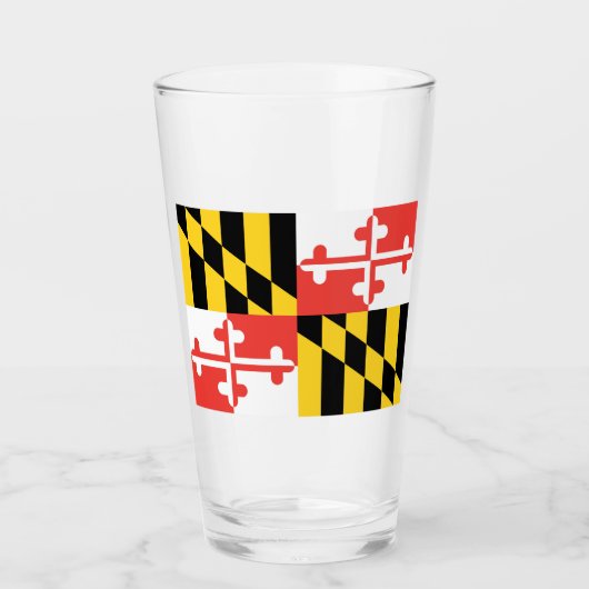 Maryland Flag Glass Cup Glas (Vorderseite)
