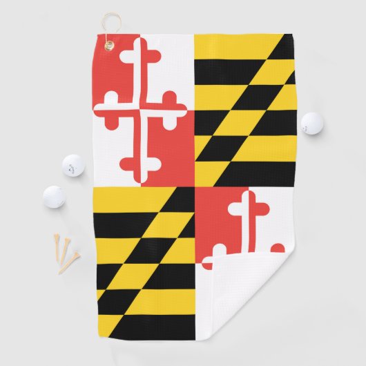 Maryland Flag Golf Towel Golfhandtuch (Insitu)