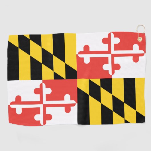 Maryland Flag Golf Towel Golfhandtuch (Horizontal)
