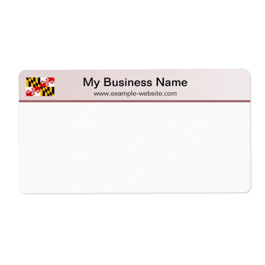 Maryland Flag Header Shipping Label (Vorne)