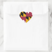 Maryland Flag Herz-Aufkleber (Tasche)