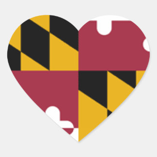 Maryland Flag Herz-Aufkleber