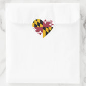 Maryland Flag Herz-Aufkleber (Tasche)
