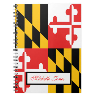 Maryland Flag Ihren Namen zu Hause hinzufügen Notizblock