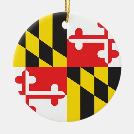 MARYLAND FLAG KERAMIK ORNAMENT (Vorne)