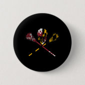 Maryland Flag Lacrosse Boys Men's Women's Uni Button (Vorderseite)
