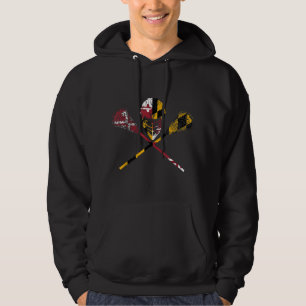 Maryland Flag Lacrosse Boys Men's Women's Uni Hoodie