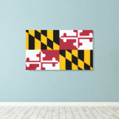 Maryland Flag Leinwanddruck (Insitu (Holzboden))