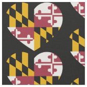 Maryland Flag Liebe Herz Stoff (Nahaufnahme)