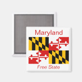Maryland Flag Magnet (Vorderseite/Rückseite)