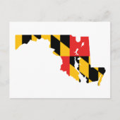 Maryland Flag Map Postkarte (Vorderseite)