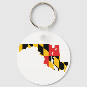 Maryland Flag Map Schlüsselanhänger