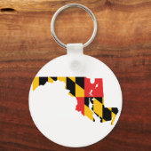 Maryland Flag Map Schlüsselanhänger (Vorderseite)