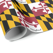 Maryland Flag & Maryland gibt Geschenke Amerika/Sp Geschenkpapier (Rolleneckpunkt)