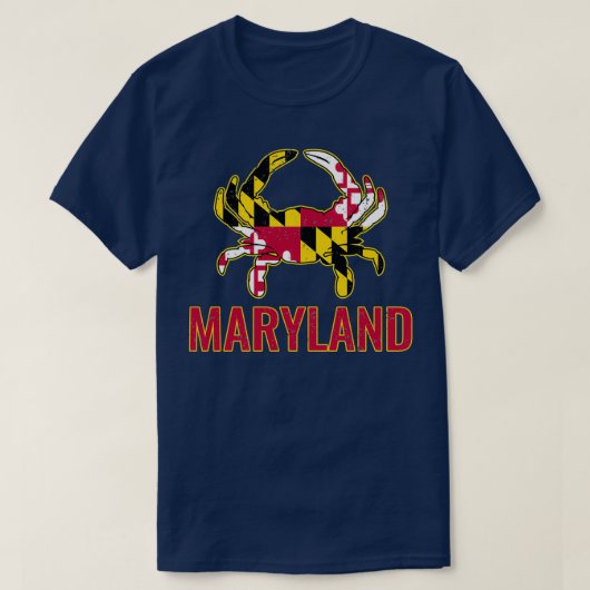Maryland Flag Maryland Staat Crab Flag T-Shirt (Design vorne)