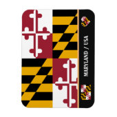 Maryland Flag & Maryland Staat/travel America Magnet (Vertikal)
