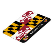 Maryland Flag & Maryland Staat/travel America Magnet (Linke Seite)