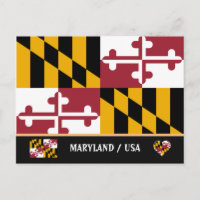 Maryland Flag & Maryland Staat USA/Amerika
