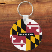 Maryland Flag & Maryland Urlaub, Patrioten/Sport Schlüsselanhänger (Rückseite)