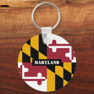 Maryland Flag & Maryland Urlaub, Patrioten/Sport Schlüsselanhänger
