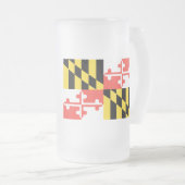MARYLAND-Flag - Mattglas Bierglas (VorderseiteRechts)
