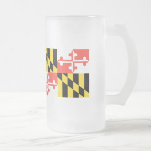 MARYLAND-Flag - Mattglas Bierglas