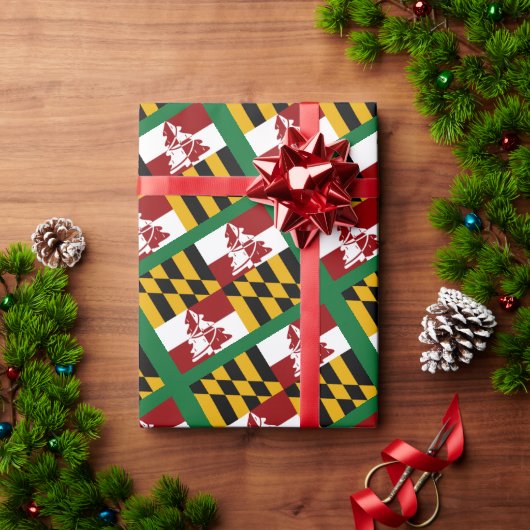 Maryland Flag Merryland Christmas Geschenkpapier (Feiertagsgeschenk)