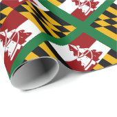 Maryland Flag Merryland Christmas Geschenkpapier (Rolleneckpunkt)