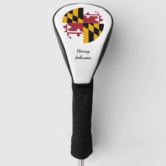 Maryland Flag & Mit Monogramm Golf Clubs decken di Golf Headcover (Vorderseite)
