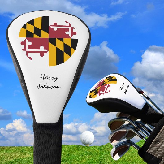 Maryland Flag & Mit Monogramm Golf Clubs decken di Headcover