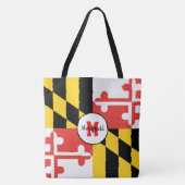 Maryland Flag Mit Monogramm Tote Bag Tasche (Vorderseite)