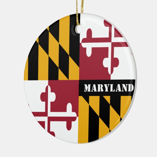 Maryland Flag Ornament, Weihnachten, Maryland Keramik Ornament (Links)