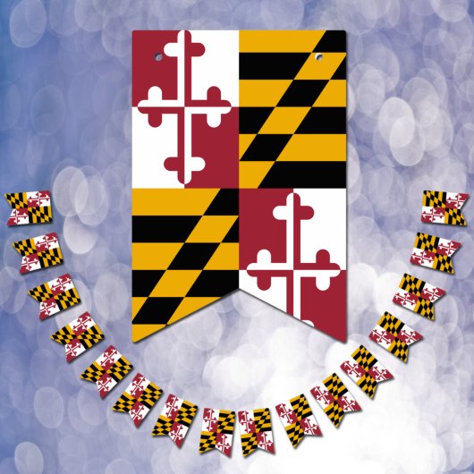 Maryland Flag Party, Banners / Hochzeiten Wimpelkette