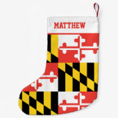 Maryland Flag Personalisiert Kleiner Weihnachtsstrumpf (Rückseite)