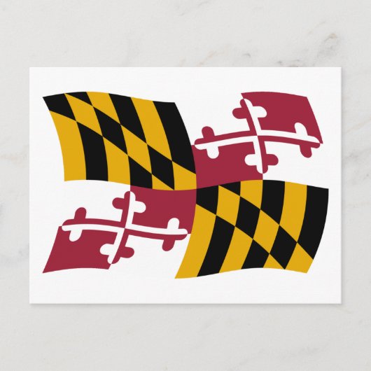 Maryland Flag Postcard Postkarte (Vorderseite)