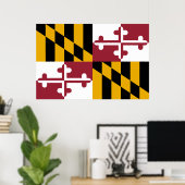 Maryland Flag Poster (Heimbüro)