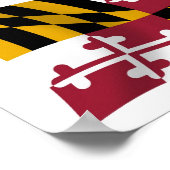 Maryland Flag Poster Print (Ecke)