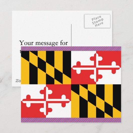Maryland Flag Postkarte (Vorne/Hinten)