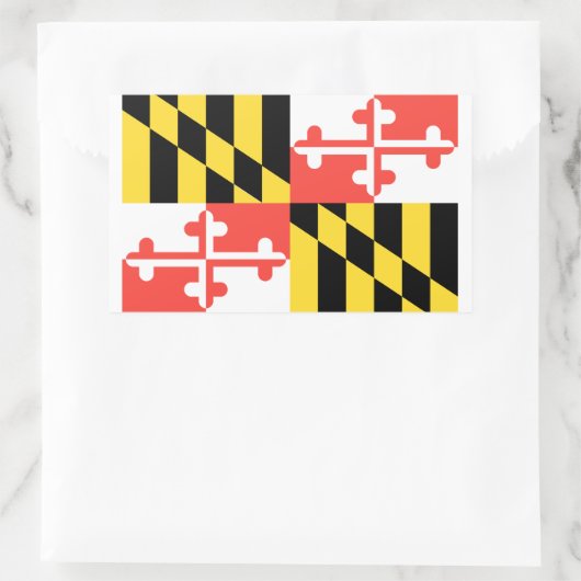Maryland Flag Rechteckiger Aufkleber (Tasche)