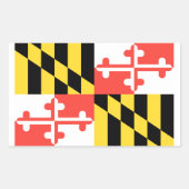 Maryland Flag Rechteckiger Aufkleber (Vorderseite)