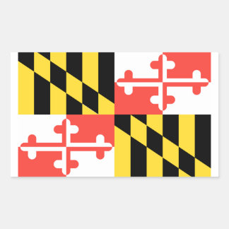 Maryland Flag Rechteckiger Aufkleber