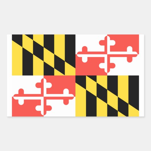 Maryland Flag Rechteckiger Aufkleber (Vorderseite)