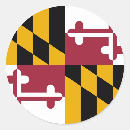 Maryland Flag Runder Aufkleber (Vorderseite)