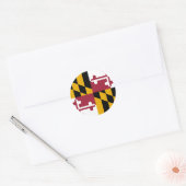 Maryland Flag Runder Aufkleber (Umschlag)