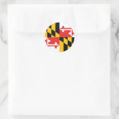 Maryland Flag Runder Aufkleber (Tasche)