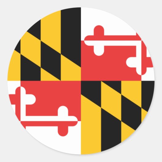 Maryland Flag Runder Aufkleber (Vorderseite)