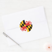 Maryland Flag Runder Aufkleber (Umschlag)