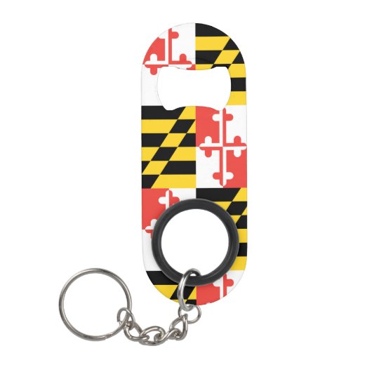 Maryland Flag Schlüsselanhänger Flaschenöffner (Vorderseite)