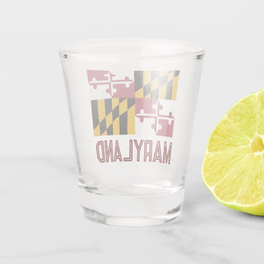Maryland Flag Schnapsglas (Rückseite)